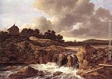 Jacob van Ruisdael Landscape with Waterfall painting